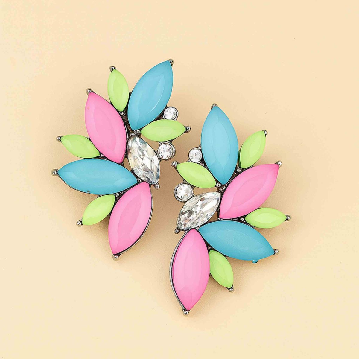 Colourful Crystal Earings - Image 1