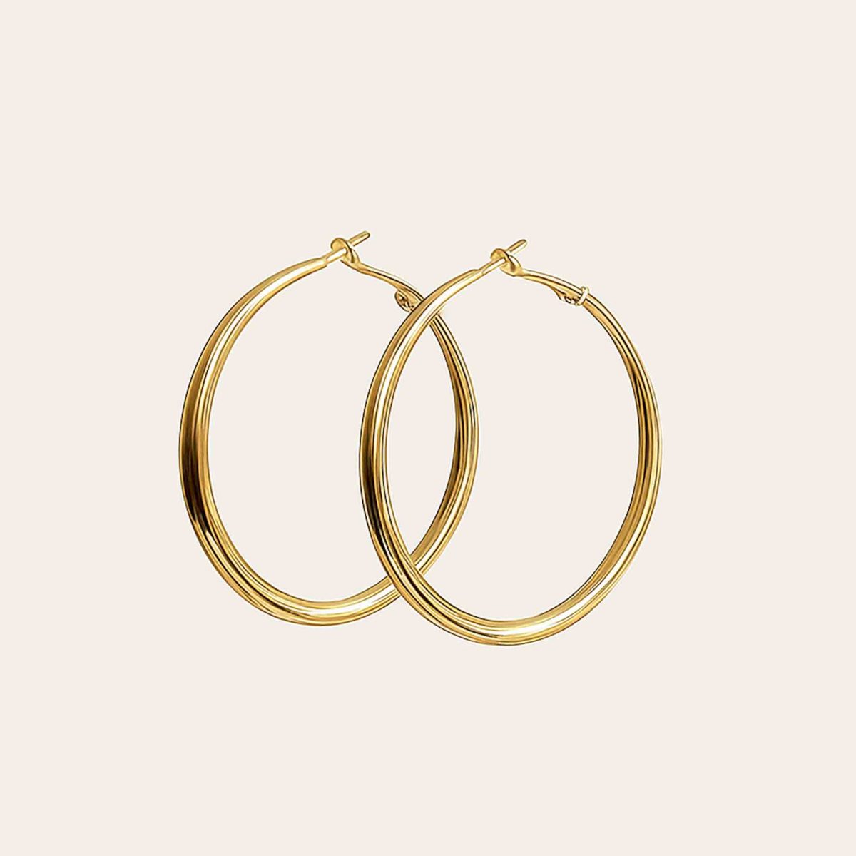 Gold Hoop Earings - Image 1
