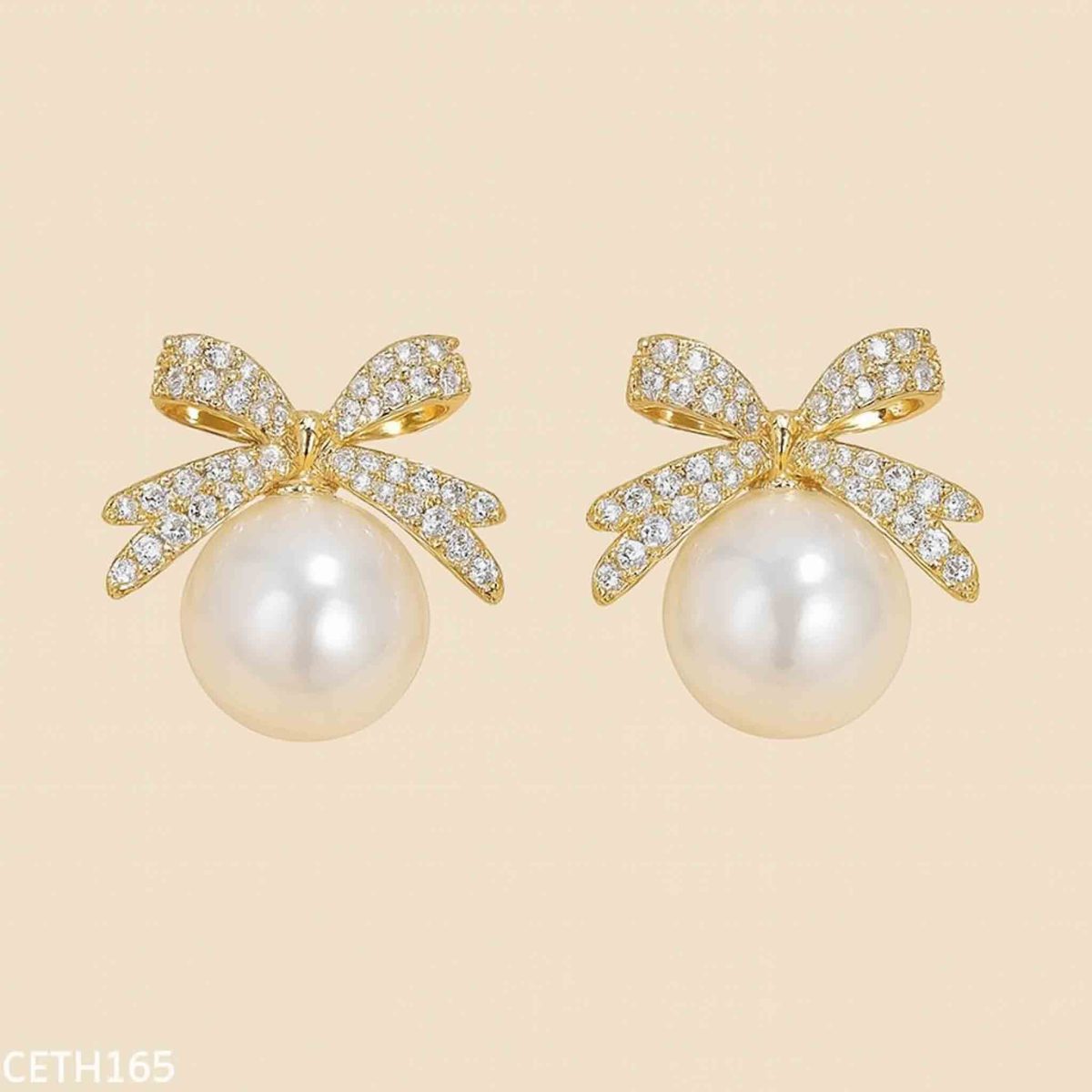 Gold Pearl Earings - Image 1