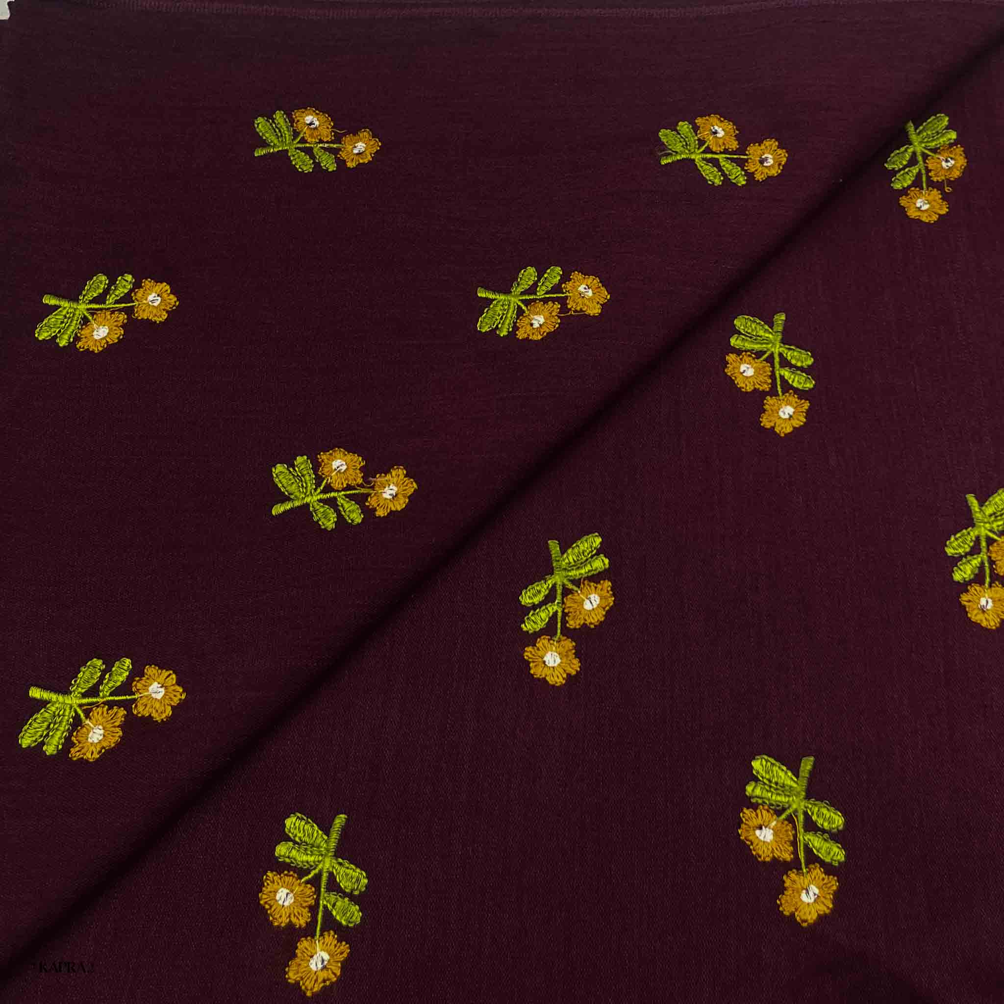 new winter kapra-15 Peach Wool Embroidery D25D167 - Image 1