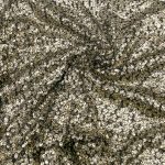 Sequin Georgette Black Gold