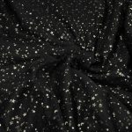 Star Net Embroidery Black