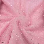 Star Net Embroidery Pink