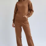 Fleece Coord Set Brown