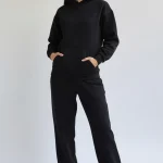 Fleece Coord Set Black