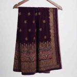 Micro Velvet Glitter Shawl Maroon