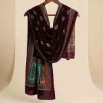 Micro Velvet Glitter Shawl Maroon