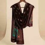 Micro Velvet Glitter Shawl Brown