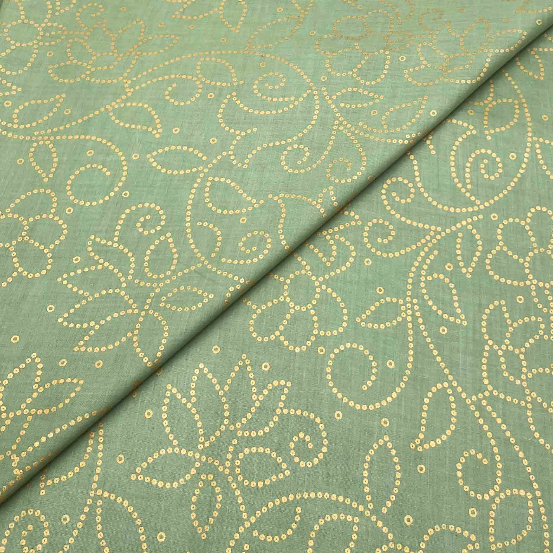 block prints embroidery new-05 Cambric Cotton Block Print D26D163 - Image 1