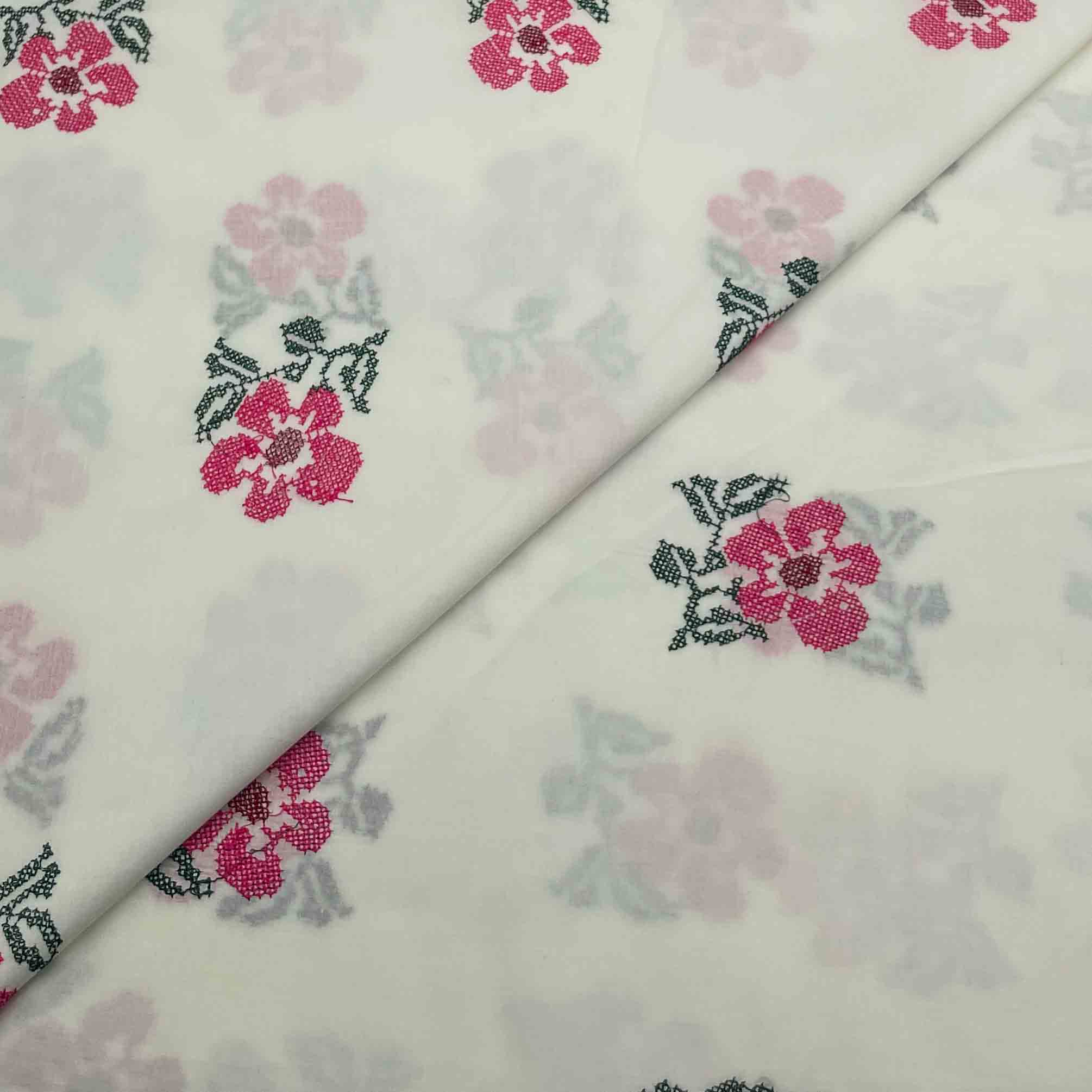 block prints embroidery new-26 Lawn Embroidery Wider D26D199 - Image 1