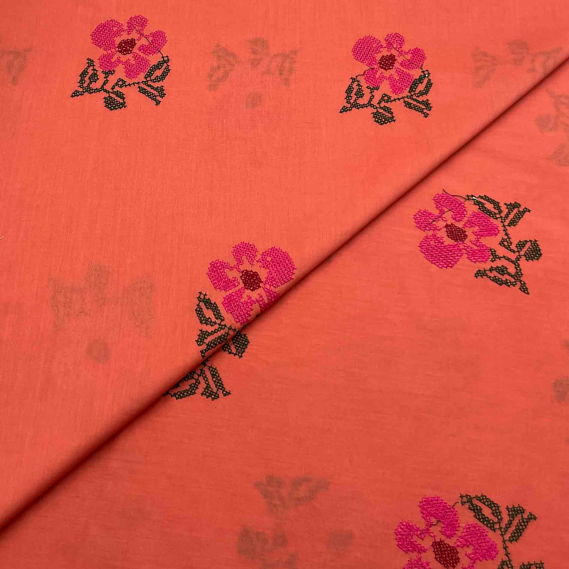 block prints embroidery new-31 Lawn Embroidery Wider D26D198 - Image 1