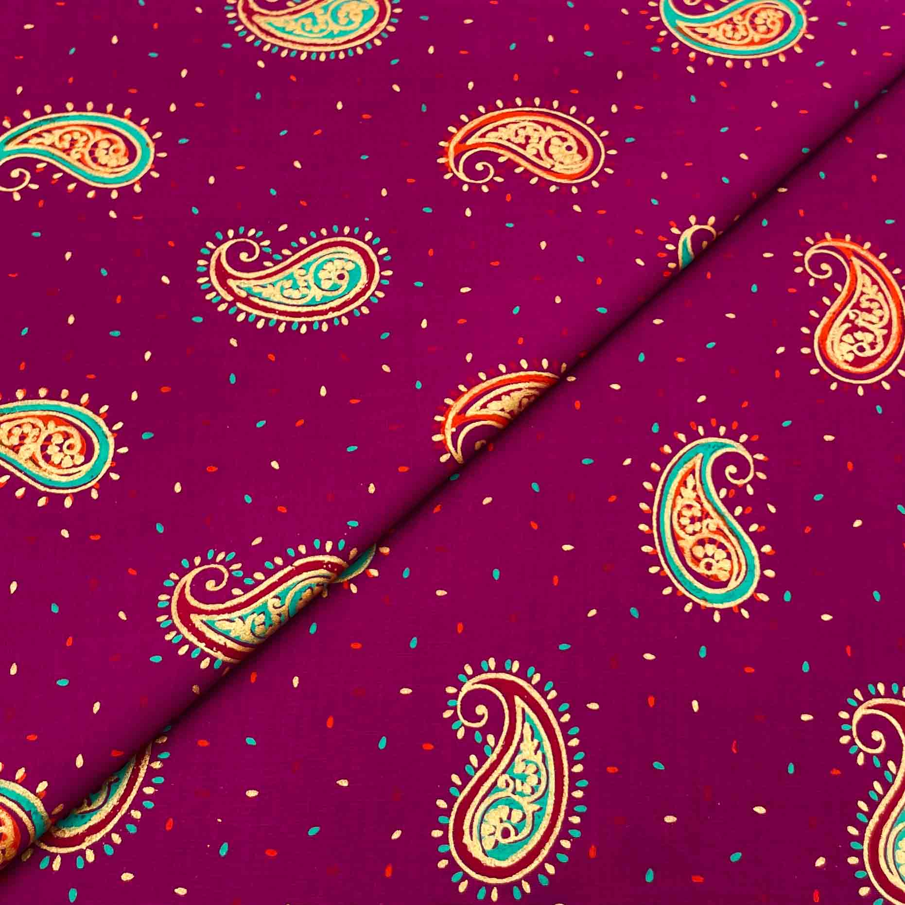 cambric block prints new-01 Cambric Cotton Block Print D26D141 - Image 1