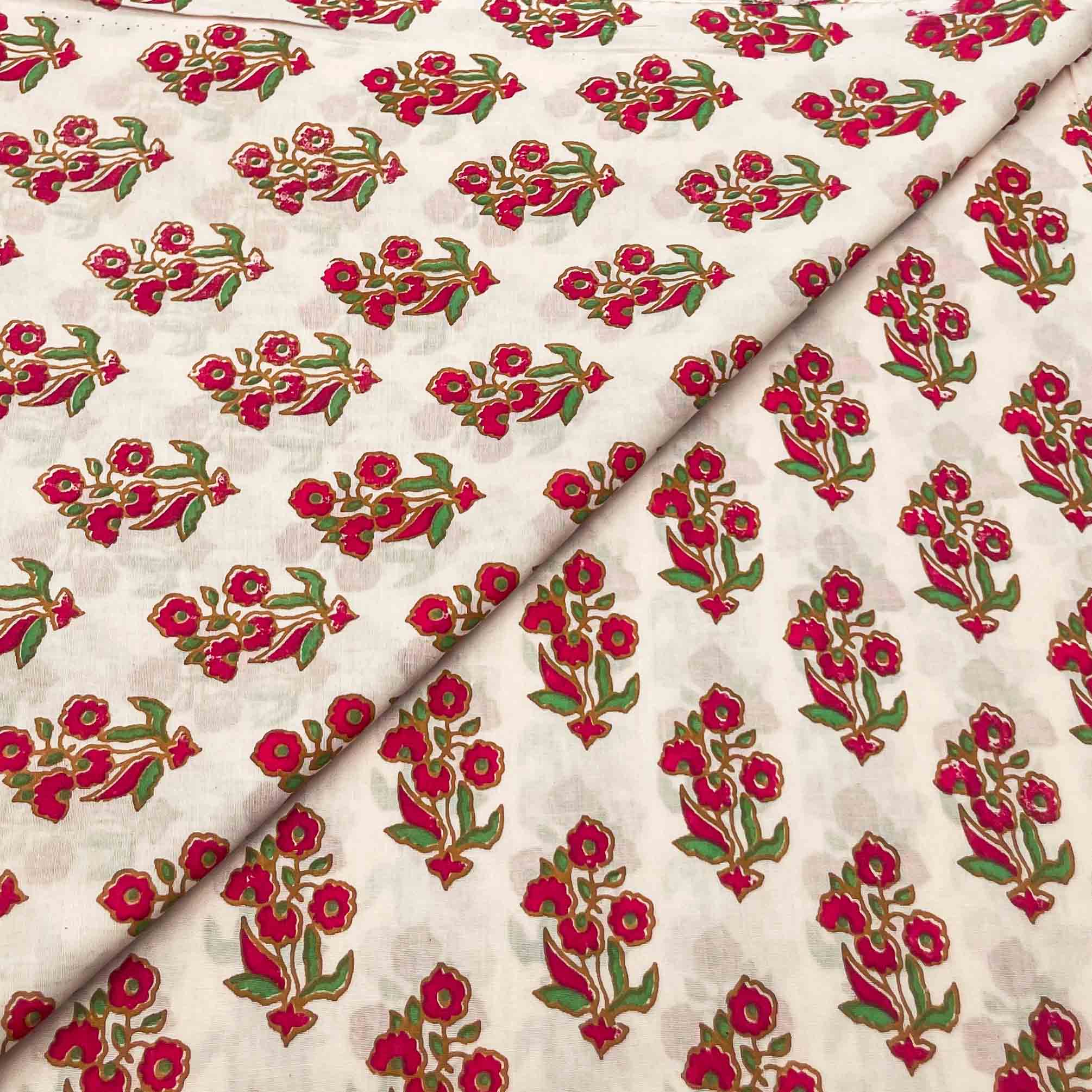 cambric block prints new-06 Cambric Cotton Block Print D26D146 - Image 1