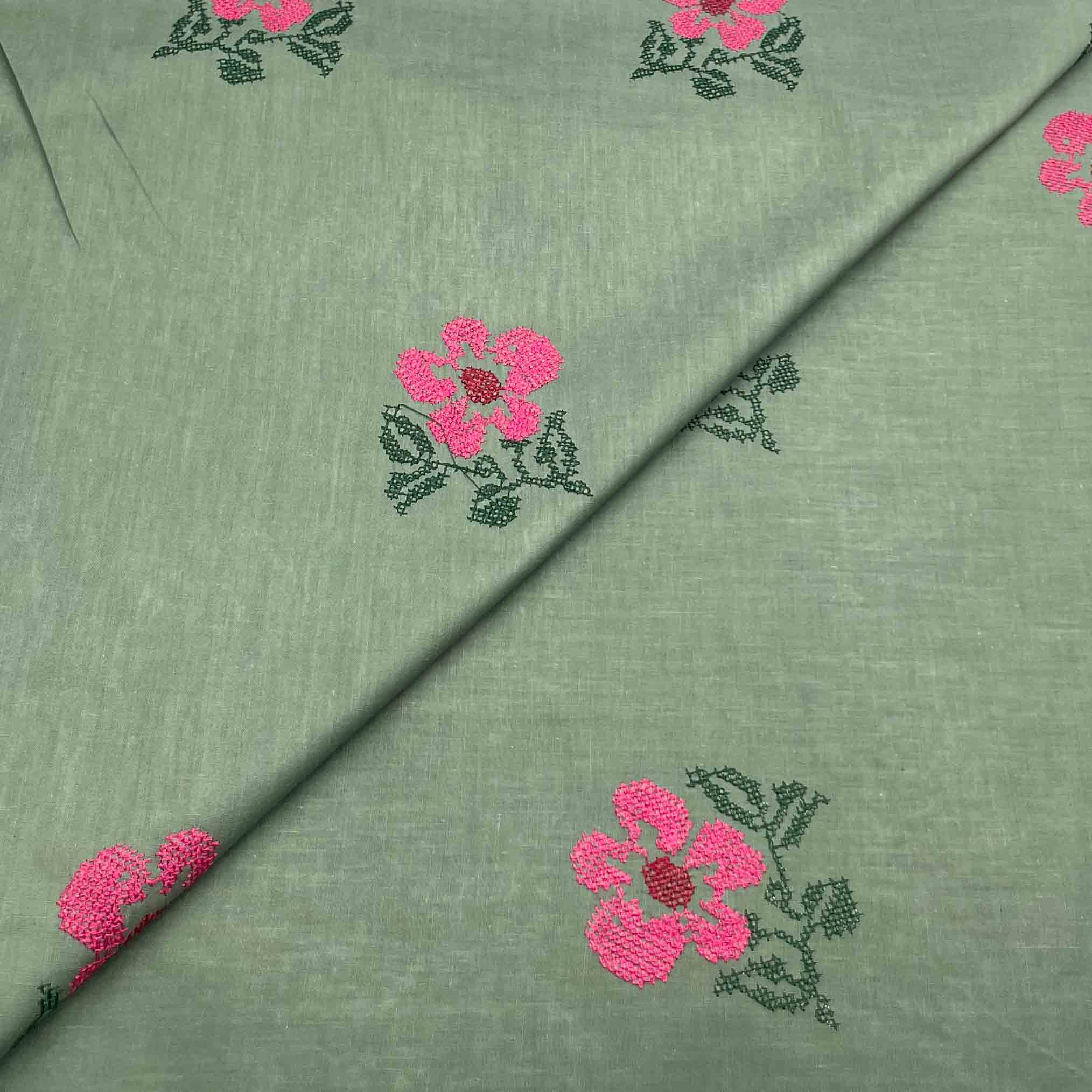 emb zari Lawn Print-43 Lawn Embroidery D26D3325 - Image 1