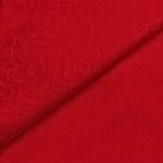 Floral Linen Bright Red