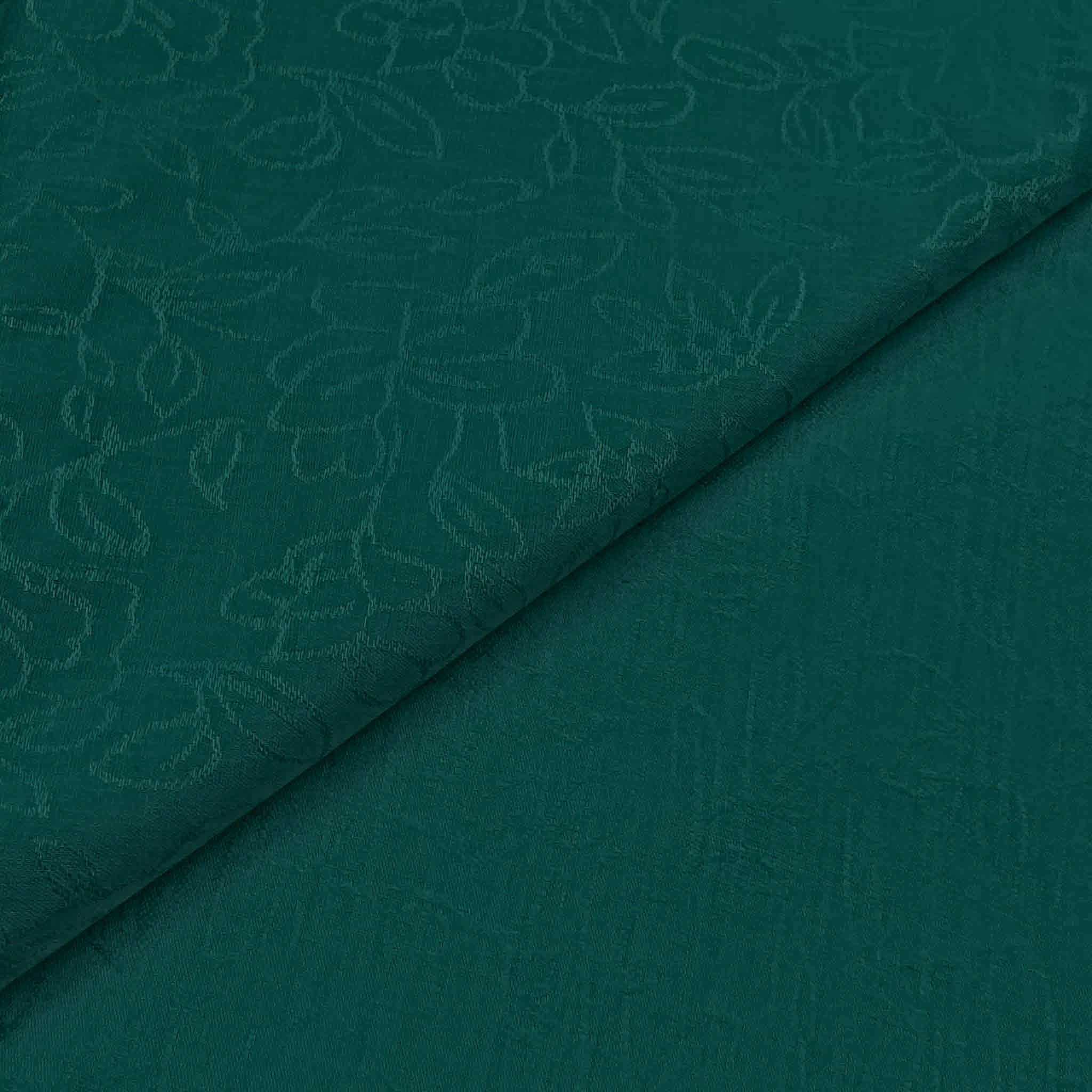 Dark_Teal Floral Linen Dark Teal - Image 1