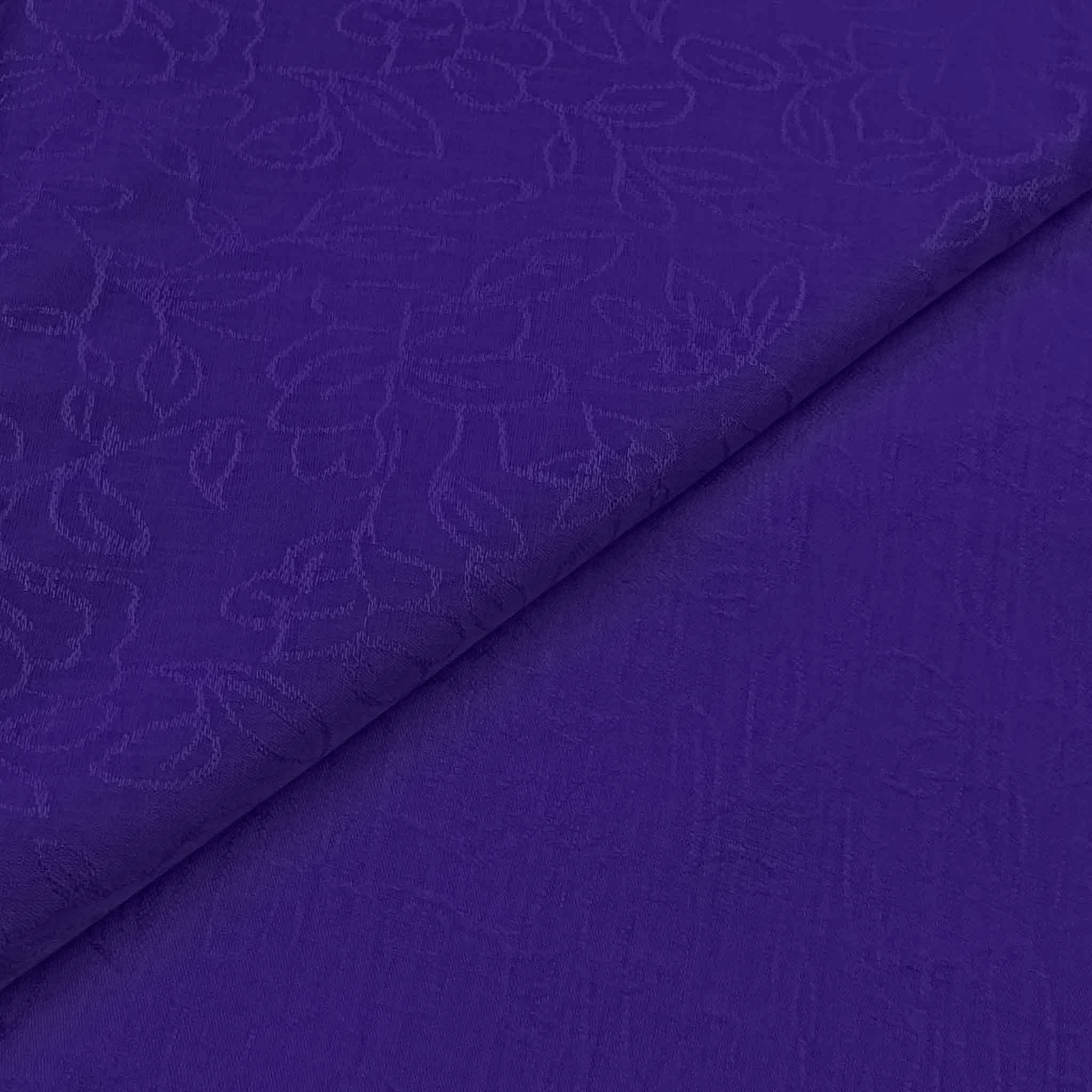 Deep_Purple Floral Linen Deep Purple - Image 1