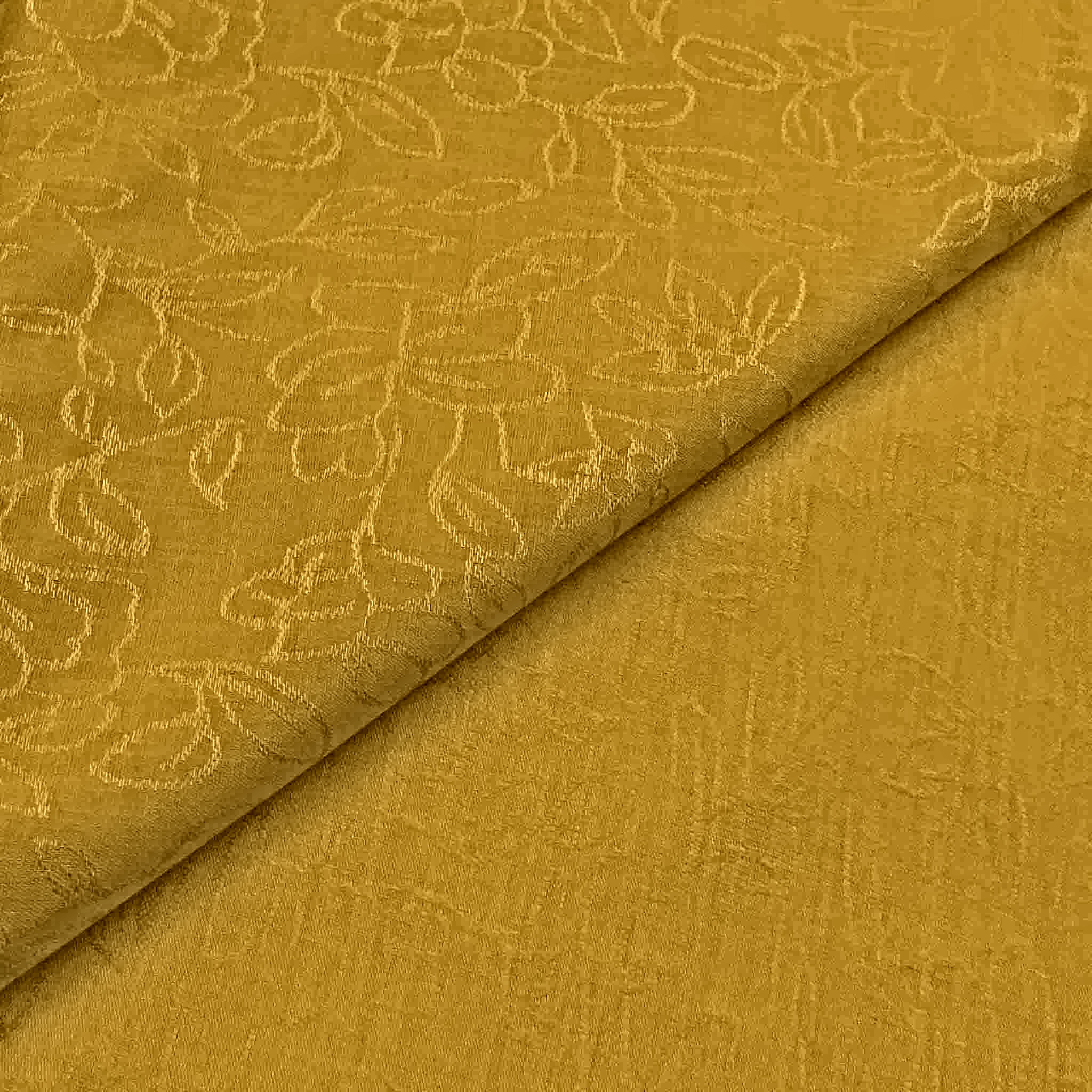 Mustard Floral Linen Mustard - Image 1