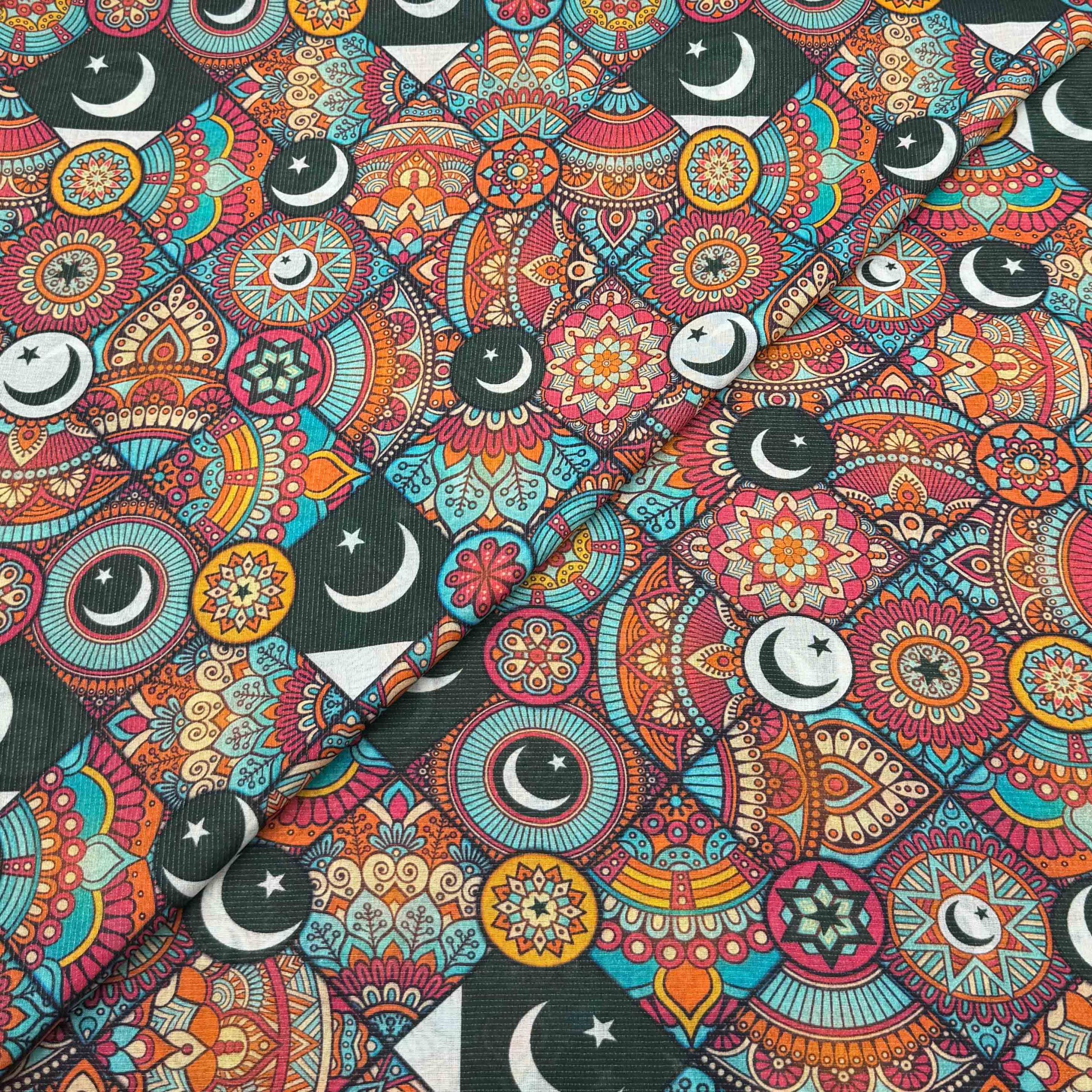 lawn prints new-10 Glitter Lawn Digital Print D26D1403 - Image 1
