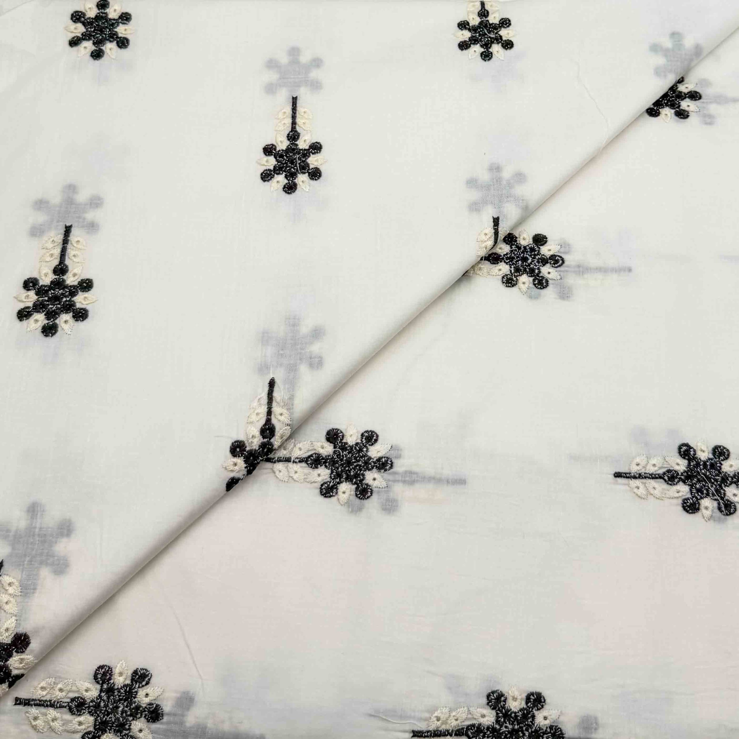 monochrome embroidery-15 Lawn Embroidery D26D3398 - Image 1