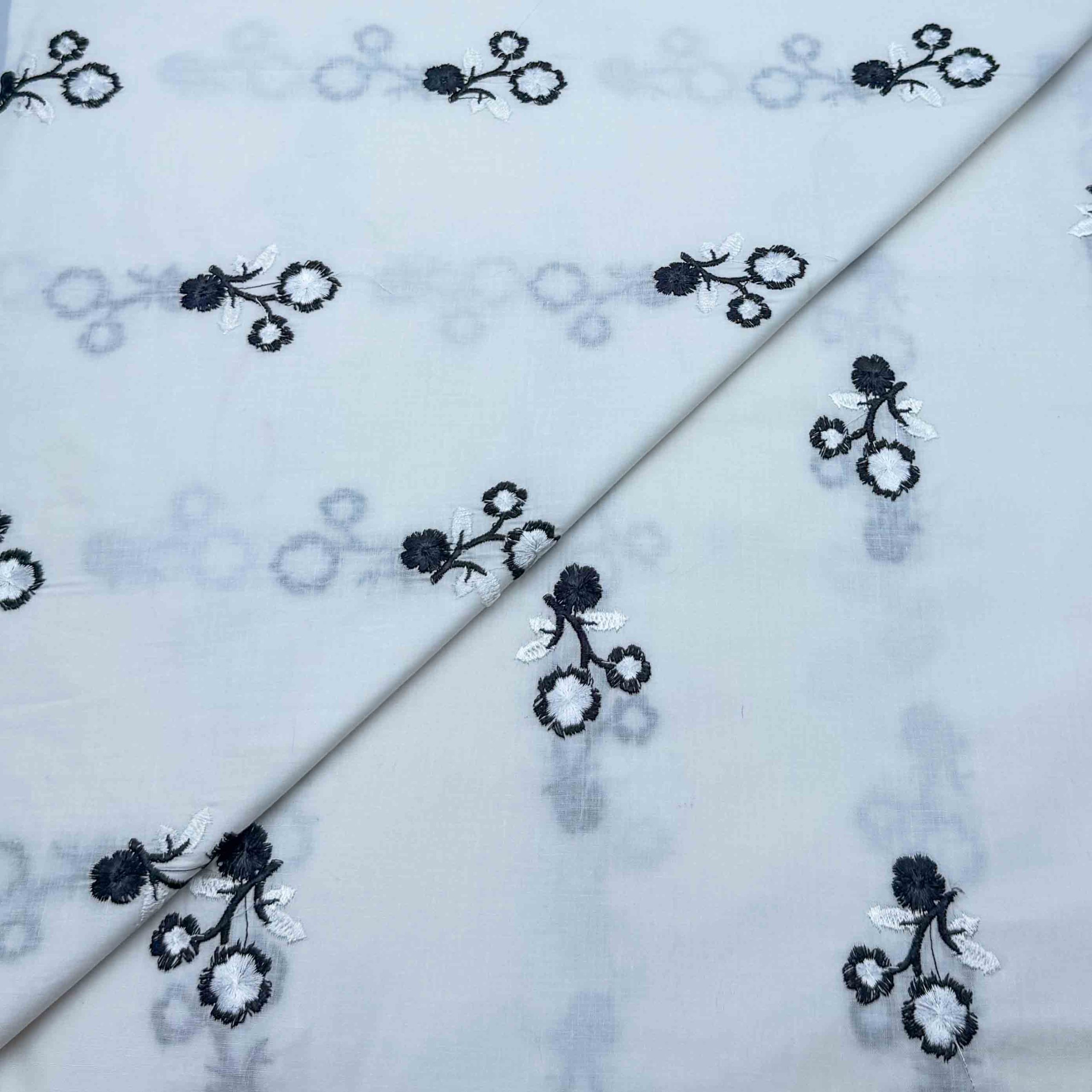 monochrome embroidery-17 Lawn Embroidery D26D3400 - Image 1