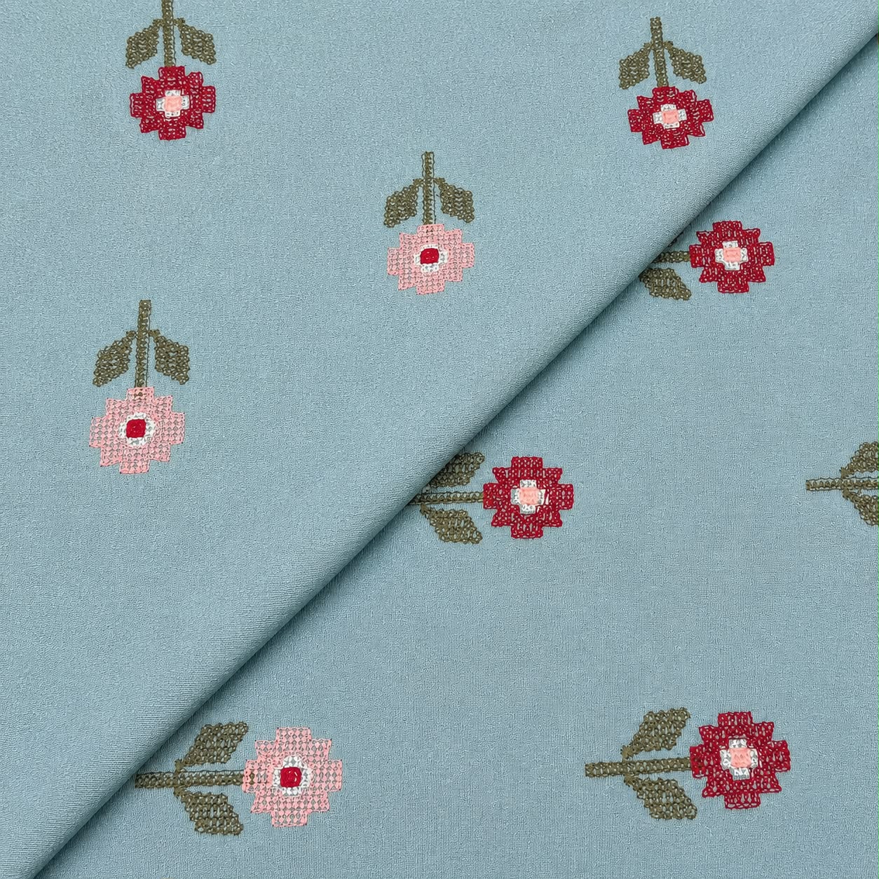 Silk Karandi Embroidery 3 Silk Karandi Embroidery D27D112 - Image 1