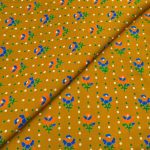 Viscose Discharge Print D26D05 - Mustard Rose Buti