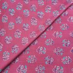 Viscose Discharge Print D26D10 - Rose Pink Paisley