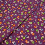 Viscose Discharge Print D26D33 - Mulberry Poppy Fern