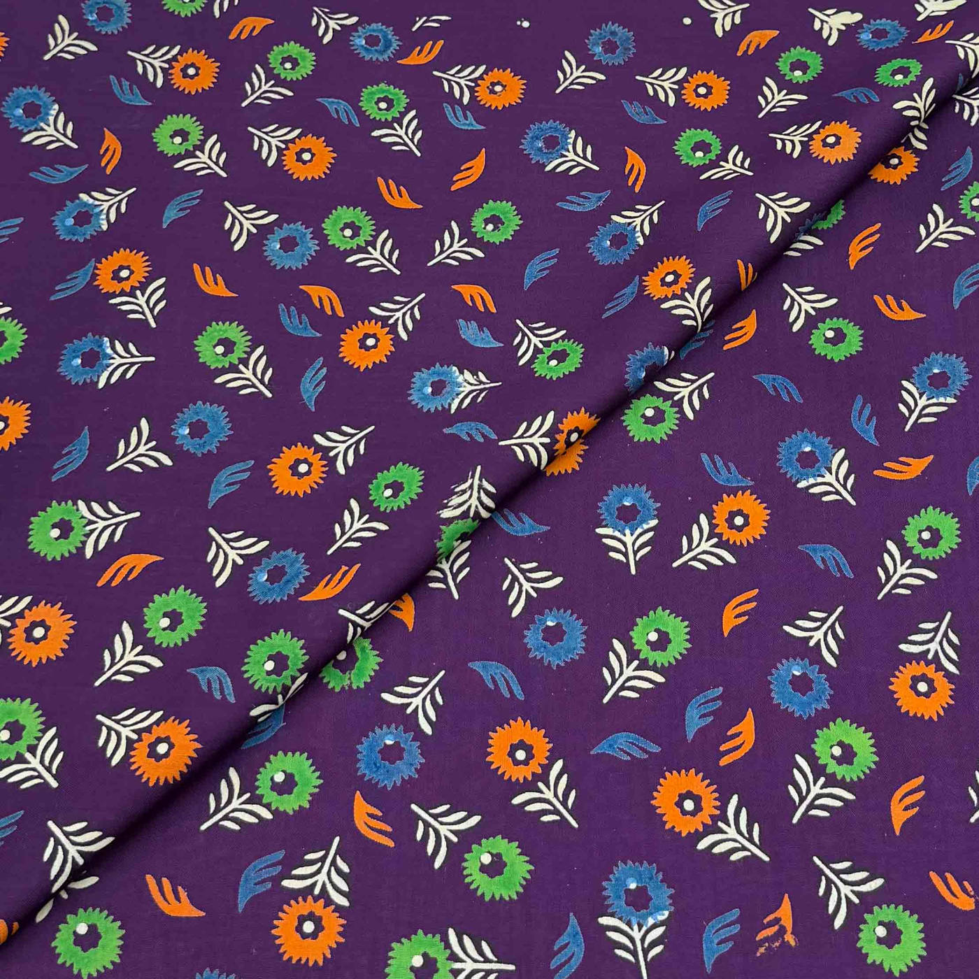viscose-discharge-d36-poppy-fern-purple Viscose Discharge Print D26D36 - Purple Poppy Fern - Image 1