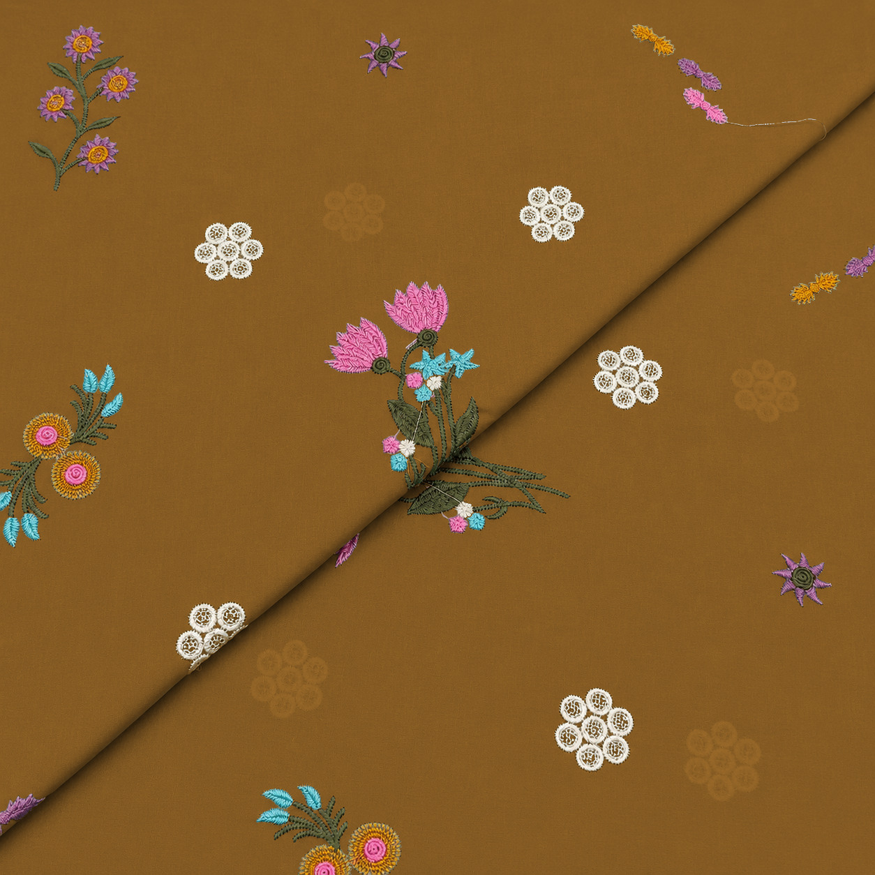wildflower-bronze Lawn Embroidery D26D3500 - Image 1