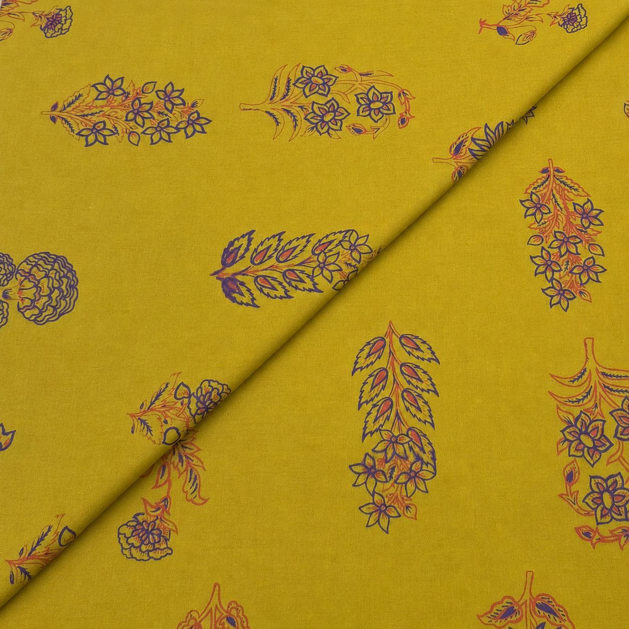 Cambric Prints New8 Cambric Cotton Block Print D26D182 - Image 1