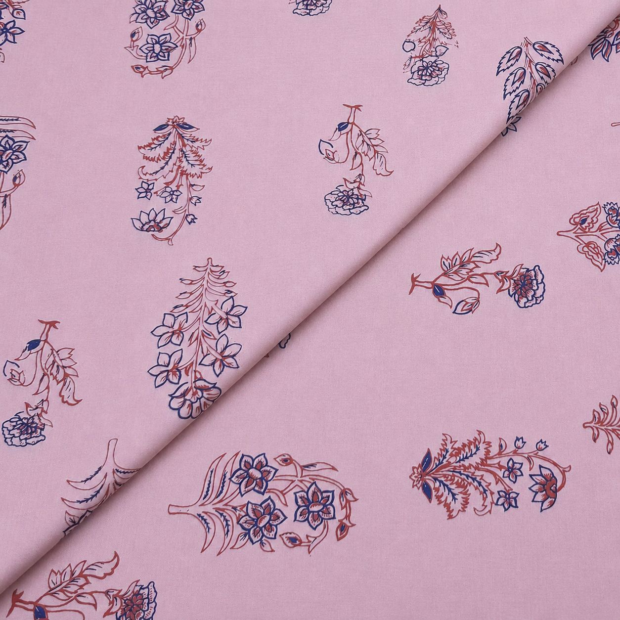 Cambric Prints New9 Cambric Cotton Block Print D26D183 - Image 1